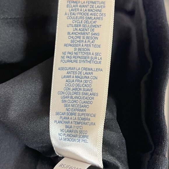 Rafaella Moto Jacket Womens Size 10 Black New Faux Leather Modern Tapestry - Picture 8 of 10